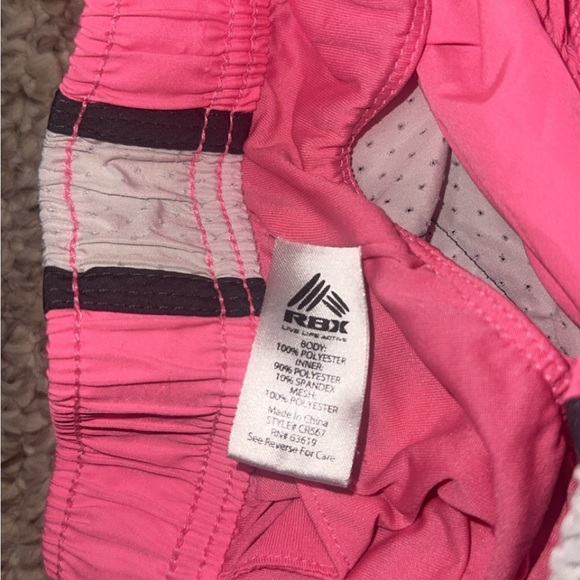 RBX Bright Pink and Gray Women's Athletic Shorts - Picture 3 of 3